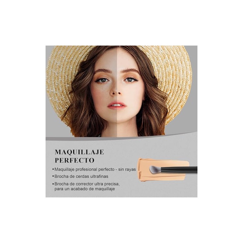 START MAKERS Brocha para Corrector, Brocha de Maquillaje Angular para