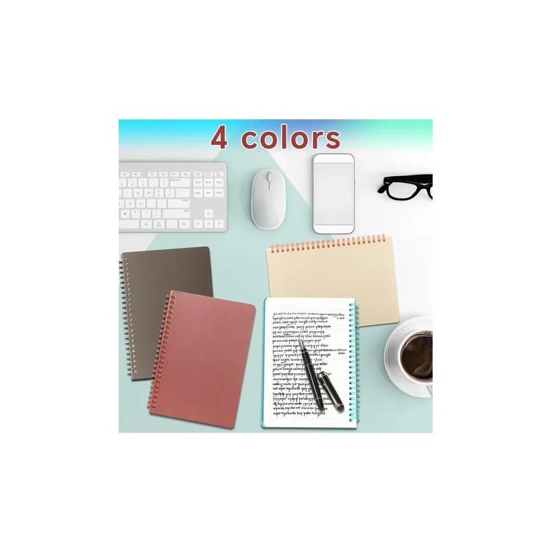 4 Pieces Con Pasta Dura, Cuadernos De Notas Profesional