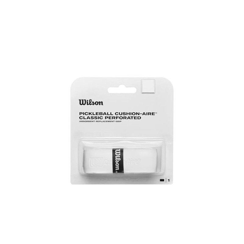 WILSON Pickleball Cushion-Aire Classic Perforated Replacement Grip - White