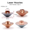 FONLAND 10 Pcs Laser Nozzle Double Chromed Dia.28mm H15mm Caliber