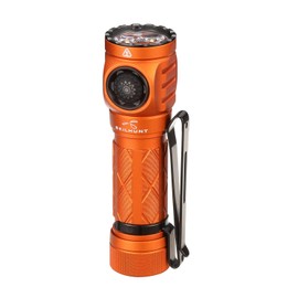 SKILHUNT EC150 USB-C Rechargeable Pocket Flashlight Compact Mini LED Torch for Everyday Use, Waterproof and Durable EDC Light (Cool White SFT25R, Orange)