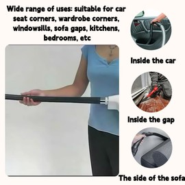 （2-pack）25 inch Flexible Vacuum Crevice Attachment Tool For All 1-1/4" or 1-3/8" Connector Hoses Helps Clean Dryer Lint Vacuum Accessories Vacuum Flat Slot Nozzle Interfac