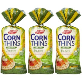 Real Foods Organic Corn Thins - Sesame - 5.5 oz - 3 pk