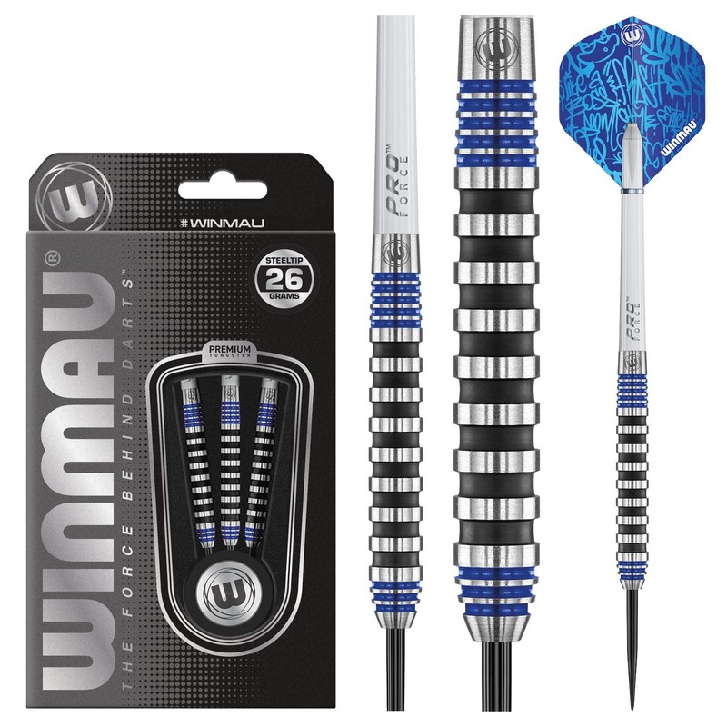 Winmau Advance 500 Series Tungsten Blue 26 Gram Steeltip Darts