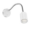 ledscom.de Waika Reading Lamp with Gooseneck and Switch Matte White