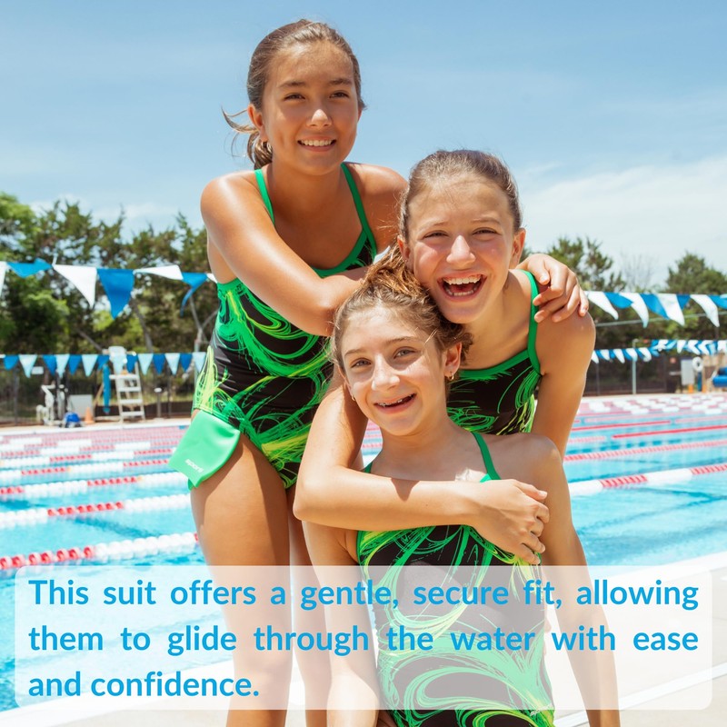 Sporti Girls' Solid Racer Back One-Piece Swimsuit - Bathing Suits