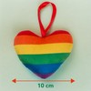 MIJOMA Rainbow Mini Plush Heart, Pride Pendant, 10 cm, 100%