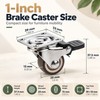 Furniture Swivel Caster Wheels for Trolleys – 4PCS Soft Rubber
