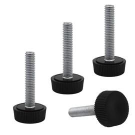 SKIR'CO Furniture Leveling Feet M6 x 30mm Adjustable Round Legs 20mm Diameter M6 Thread Leveling Foot Pack of 4