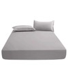 EV DEKOR Fitted Sheet Double, Grey - Deep Pocket Bedsheet