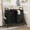 WOWLIVE Double Laundry Hamper with Lid,Rolling Laundry Basket Organizer with