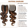 Beauhine Brown Highlight Body Wave 3 Bundles with 4x4 Closure