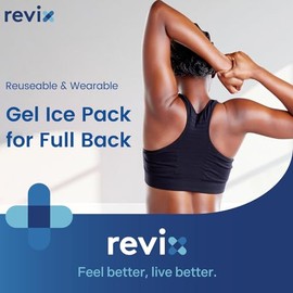 REVIX REVIX XXL Full Back Ice Pack Wrap, Reusable Gel Cold Compress for Upper and Lower Back, Long-Lasting Flexible Ice Pack for Muscle Fatigue, Soreness, and Post-Workout Recovery