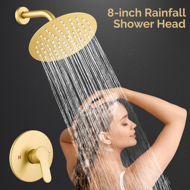 Airuida Single Function Shower Trim Kit Shower Faucet Set Wall