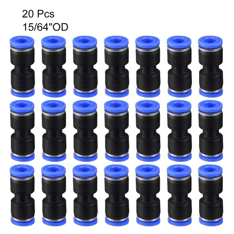 sourcing map Plastic Straight Union Push to Connect Tube Fitting