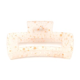 QinGoo Large Orange Hair Clip, Hair Clip, Square, Hair Clip, Adult, Hair Accessory, Stylish, Cute, Popular, Korean, Women's, 1 Piece (4.1 x 2.0 inches (10.5 x 5 cm), Orange