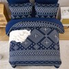 Yiran Navy Blue Comforter Set Queen Size, 7 Piece Boho