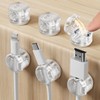 6 Pack Locking Spring Cable Clips, Rotatable Cord Organizer with