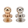 200 Set Chicago Screws 0.3x0.2in Pure Copper Glossy Durable Round