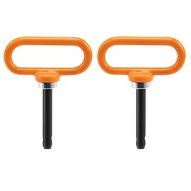 CZC AUTO 2 Pack Magnetic Hitch Pin 1/2" Lawn Mower Trailer Hitch Pins, Magnet Trailer Gate Pins for Simple One Handed Hook On & Off - Securely Hitch Lawn & Tow Behind Attachments, Orange