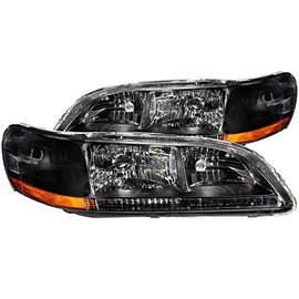 Anzo USA 121052 Honda Accord Crystal Black Headlight Assembly - (Sold in Pairs)