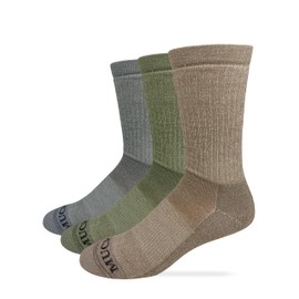 MUCK Boot Mens Merino Wool Year Round Full Cushion Crew Boot Socks 1 Pair Pack (US, Alpha, Large, Regular, Regular, Charcoal)