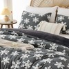 JANZAA Christmas Bedding Full Size Comforter Sets Velvet Dark Grey