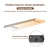 2pcs Floating Shelf Bracket Heavy Duty Floating Mantel Bracket Black