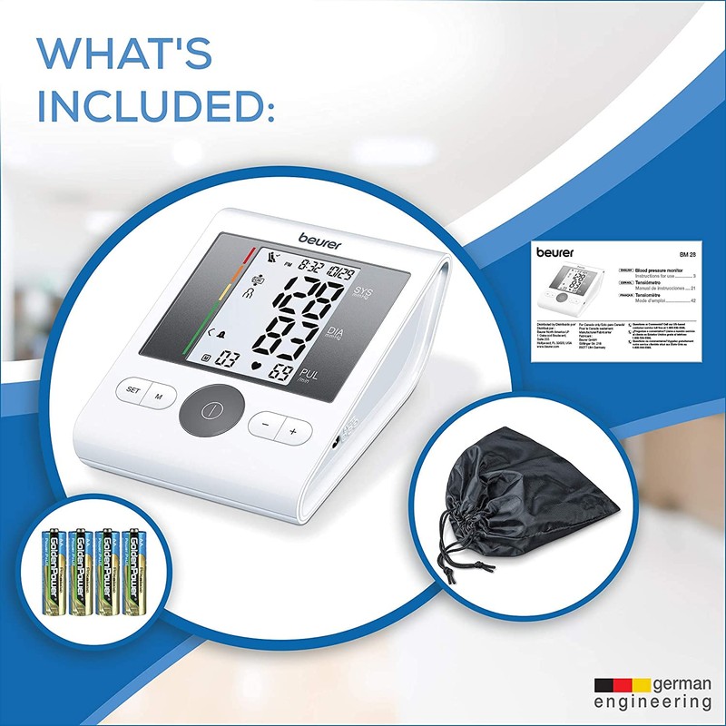 Beurer BM 28 Upper Arm Blood Pressure Monitor White