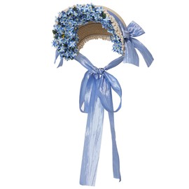 COSDREAMER Victorian Hat Girls Women Tea Party Sun Hat Straw Hats Small Hat(U)