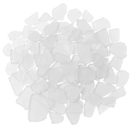 Giftvest Sea Glass for Crafts - 16oz White Frosted Seaglass Pieces - Vase Filler, DIY Art Craft Supplies - Beach Weddings, Home Decor, Aquariums Decor