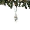 7.5 Inch Transparent Striped Clear Glass Christmas Icicle Ornament