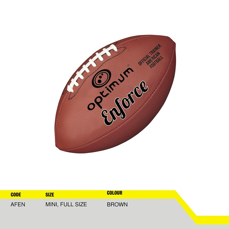 Optimum Enforce American Football, Maroon, Full Size
