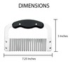 HIC Kitchen Crinkle-Cut Wave Slicer French Fry Vegetable Cutter, Stainless