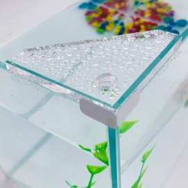 DTGTEX Air Guard Aquarium Bubble Guard Stopper Splash Prevention Tank Cover Just Place It in the Corner of the Tank! [Comes with Dedicated Tape, Can't Fall Off] Aeration Water Droplet Splash