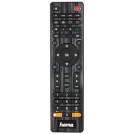 Hama Universal Remote Control (Suitable for up to 4 Devices and Over 1,000 Brands) Black 4-in-1 (Smart TV)