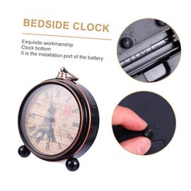 FUNOMOCYA Vintage Tabletop Clock Sturdy Mute Alarm Clock for Bedroom Home Decor Design with Workmanship for and Office