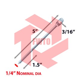 MEGAFastener FWTO Zinc Plated 5" Eye Lag Wood Screw (Qty 100)