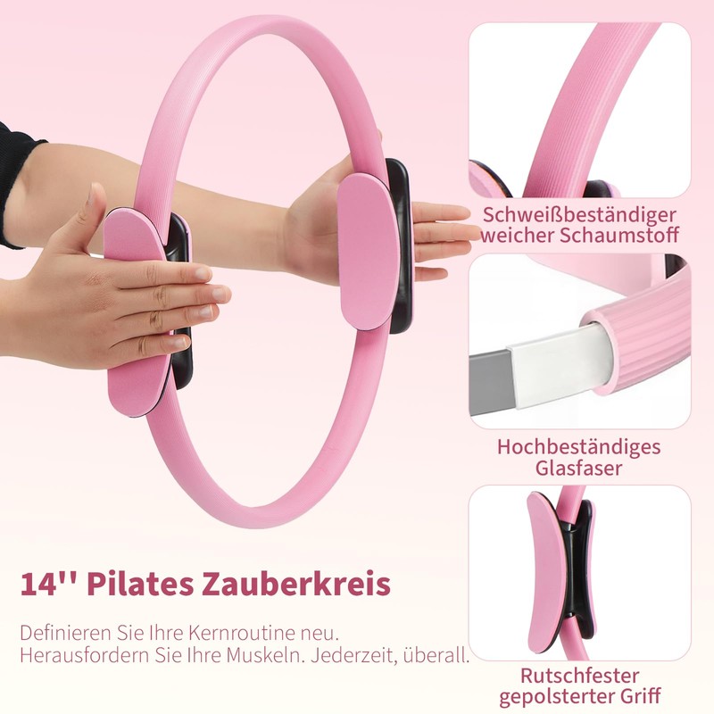 BSJ BESTGYM Pilates Ring Set for Women, Pilates Equipment with