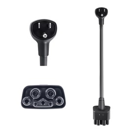car&smo Tesla - Adaptador de cargador NEMA 5-15, conector de carga de 120 V 12 A CA compatible con conector móvil Tesla Gen 2 y Gen 3, adaptador de corriente para exteriores con certificación ETL IP55