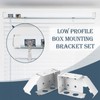Hotop Blind Brackets Low Profile Box Mounting Bracket for Window