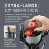 Elite Gourmet EJX320 Big Mouth Whole Fruit 5.2” Self-Feeding Chute,
