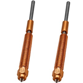 Wefuit 2pk 0.4mm Nozzle for K2 /K2 pro/K2 Plus/hi Quick Swap Hardened Steel Nozzle with Titanium Alloy Heat Break Copper Alloy for Creatilky K2 Plus/Hi Combo 3D Printer Accessories