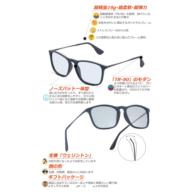 Berikin Sunglasses, Ultra Lightweight 0.6 oz (19 g), Polarized Lenses,
