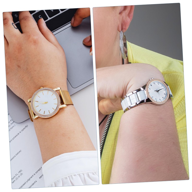 TEHAUX Rhinestone Watch Case Ring Protector for Watch Elegant Bling