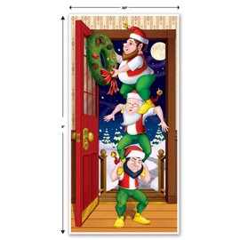 Beistle Christmas Elves Door Cover