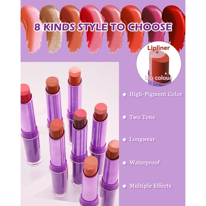 Sequin Matte Lip Balm Tinted 2 in 1 Shiny Lip