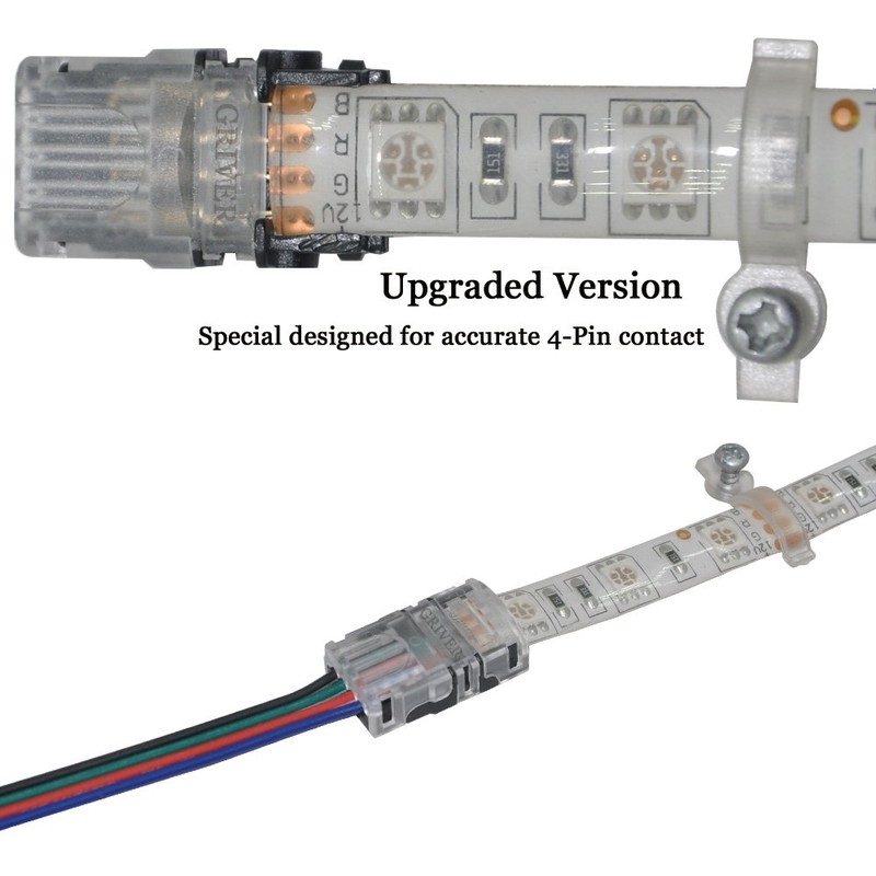 GRIVER 4 Pin LED Connector for Waterproof 5050 RGB LED