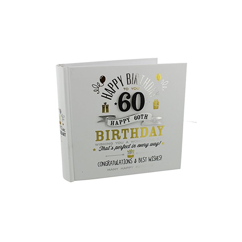 Widdop Bingham Signography 60th Birthday Photo Album 4"x6" Black and