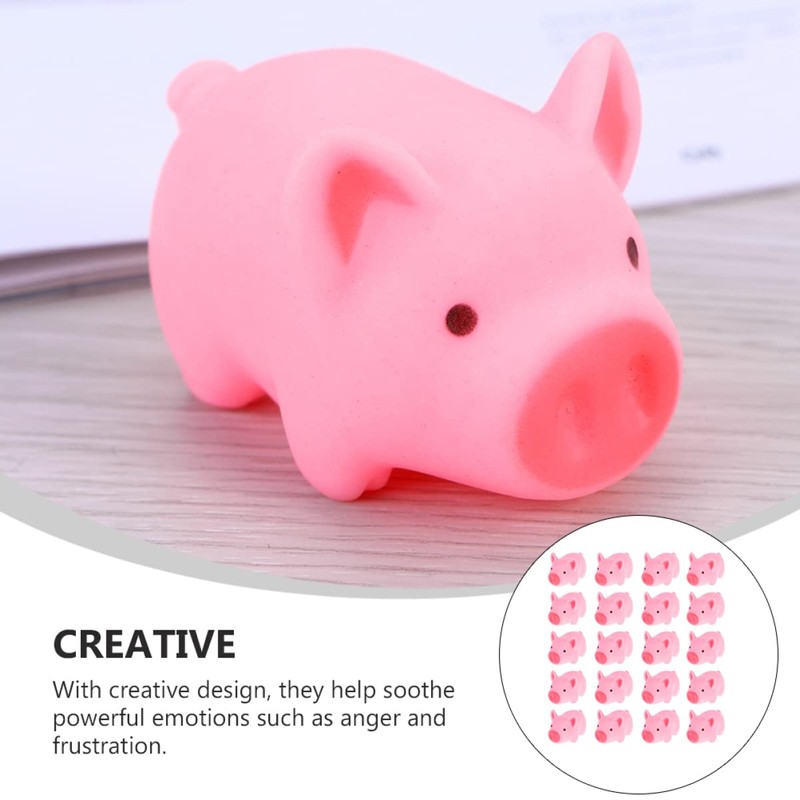 TOYANDONA 20pcs Mini Squeaky Pig Dog Toy Squeaky Pig Toy